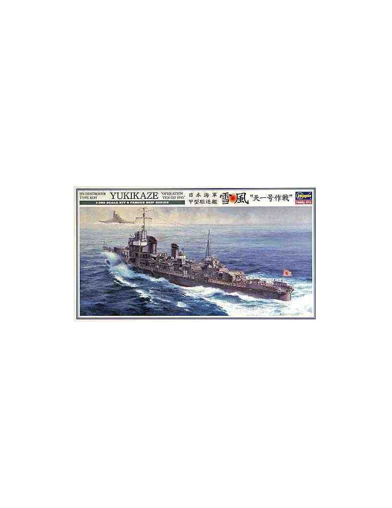 Barco Estático Militar de Plástico, destructor yUKIKAZE , Escala 1/350 fabricante Hasegawa. Modelismo Barcos. Bilti Hobby.