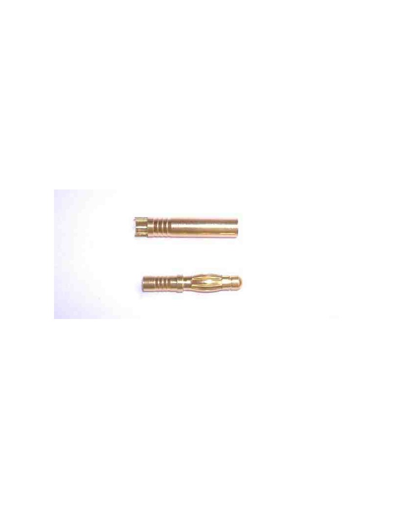 Conectores Oro 2 mm 1 pareja