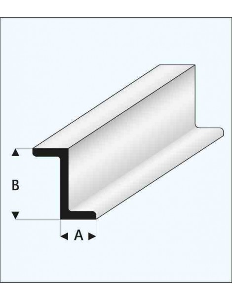 PERFIL Plastico Z 10 x 5,0 mm 1m