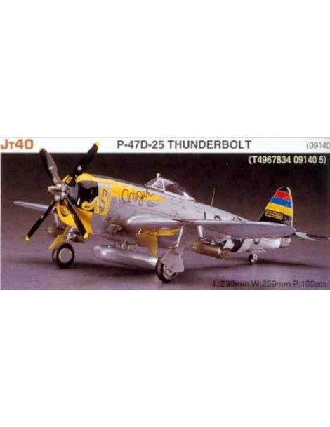 Avión Estático de Plástico, P-47D-25 THUNdeRBOLT , Escala 1/48, fabricante Hasegawa. Modelismo Aviones. Bilti Hobby.