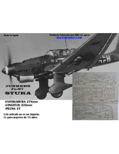 AVION MADERA BALSA JUNKERS Ju-87 STUKA