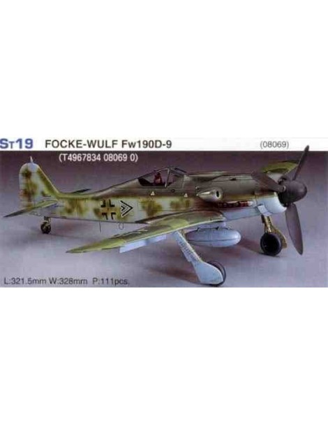 Avión Estático de Plástico, FOCKE-WULF FW190D-9 , Escala 1/32  fabricante Hasegawa. Modelismo Aviones. Bilti Hobby.