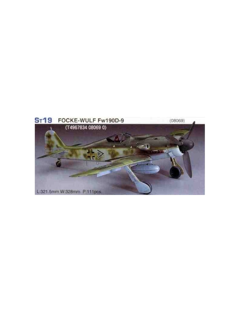 Avión Estático de Plástico, FOCKE-WULF FW190D-9 , Escala 1/32  fabricante Hasegawa. Modelismo Aviones. Bilti Hobby.
