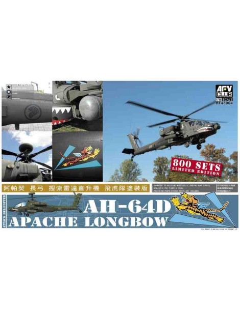 Helicóptero Estático de Plástico, APACHE LONGBOW AH-64D/48, fabricante AFV Club. Modelismo Helicópteros. Bilti Hobby.
