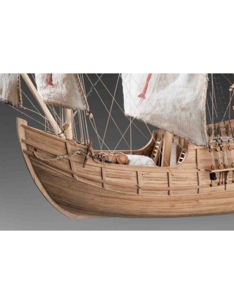 Barco Estático de Época en Madera, CARABELA STA. MARIA 1492 , Escala 1/72 + LIBRO