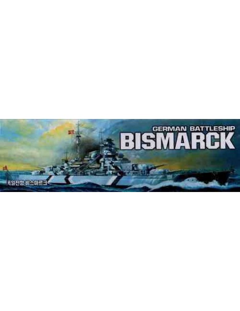 Barco Estático Militar de Plástico, BISMARCK + kit de cubierta y fotograbados , Escala 1/350  fabric