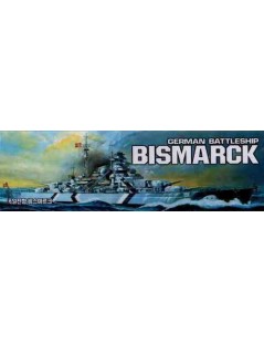 Barco Estático Militar de Plástico, BISMARCK + kit de cubierta y fotograbados , Escala 1/350  fabric