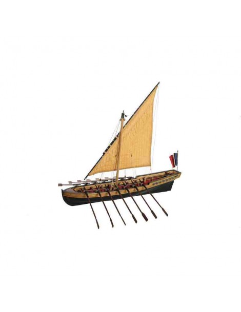 Barco Estático de Época en Madera, LE Bucentauro Bote del Almirante Villeneuve, fabricante Disarmode