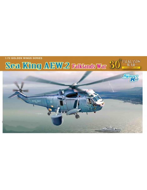 Helicóptero Estático de Plástico, SEA KING AEW.2 , Escala 1/72 fabricante Dragon. Modelismo Helicópteros. Bilti Hobby.