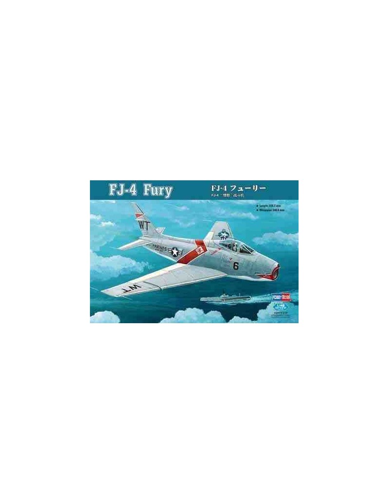 Avión Estático de Plástico, FJ-4 FURy Escala 1/48 fabricante Hobby Boss. Modelismo Aviones Estáticos. Bilti Hobby.