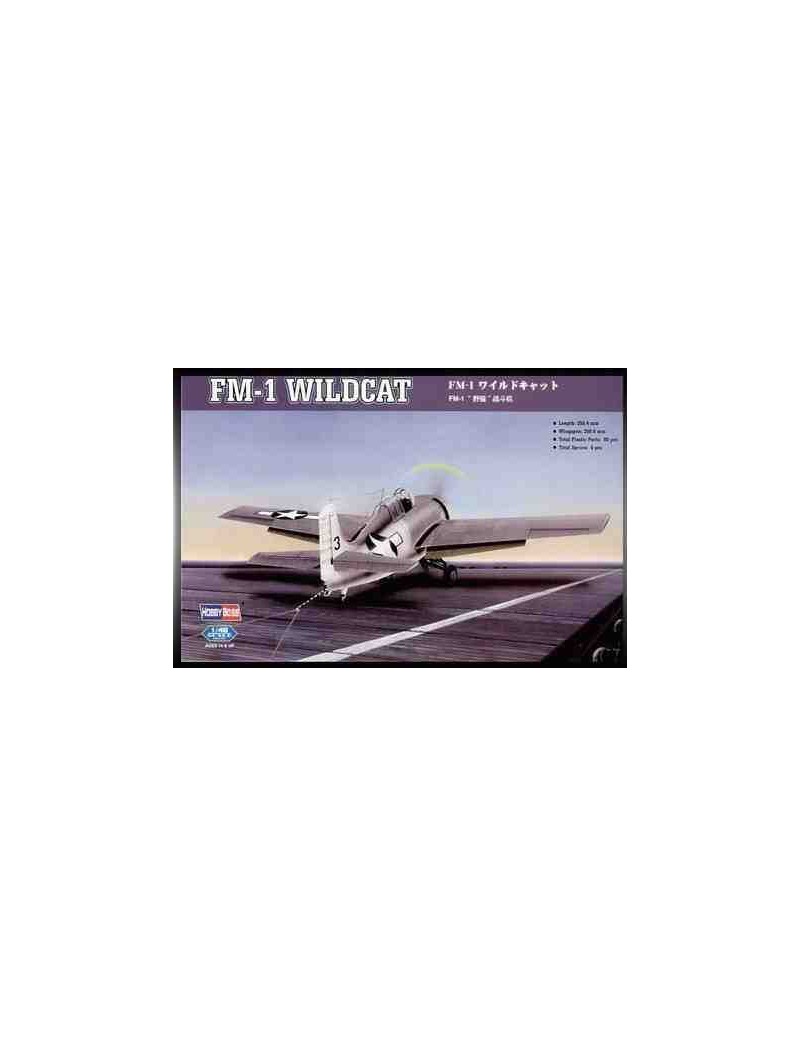 Avión Estático de Plástico, FM-1 WILDCAT Escala 1/48 fabricante Hobby Boss. Modelismo Aviones Estáticos. Bilti Hobby.