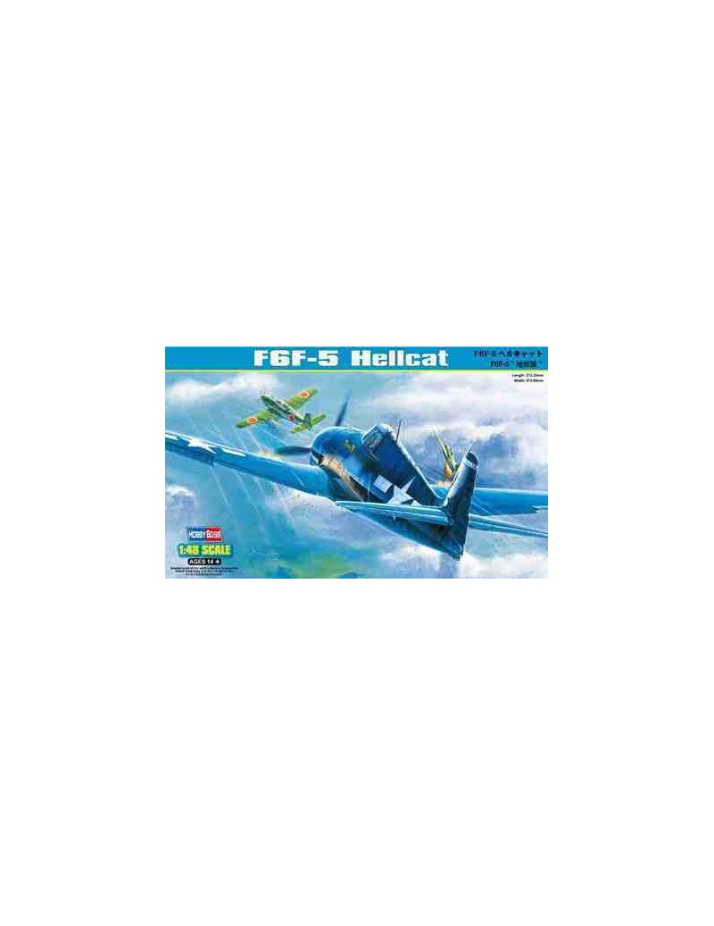 Avión Estático de Plástico, F6F-3 HELLCAT  Escala 1/48 fabricante Hobby Boss. Modelismo Aviones Estáticos. Bilti Hobby.