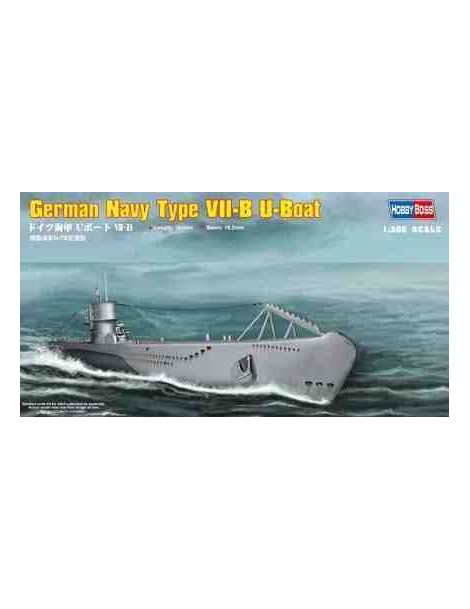 Submarino Estático de Plastico, U-BOOT TyPE VII-B Escala 1/350 fabricante Hobby Boss