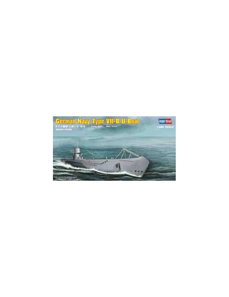 Submarino Estático de Plastico, U-BOOT TyPE VII-B Escala 1/350 fabricante Hobby Boss