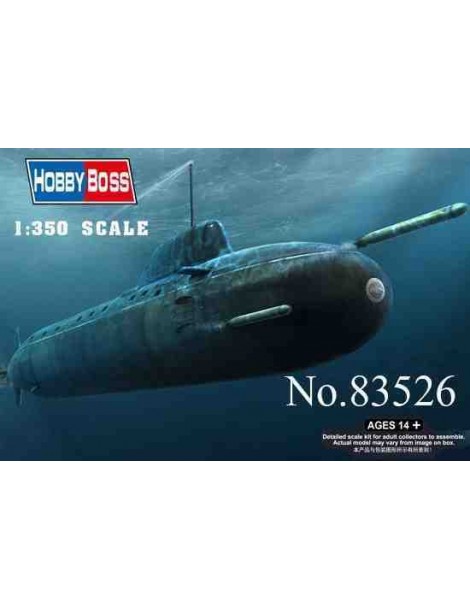 Submarino Estático de Plástico, RUSSIAN NAVy SSN yASen Escala 1/350 fabricante Hobby Boss