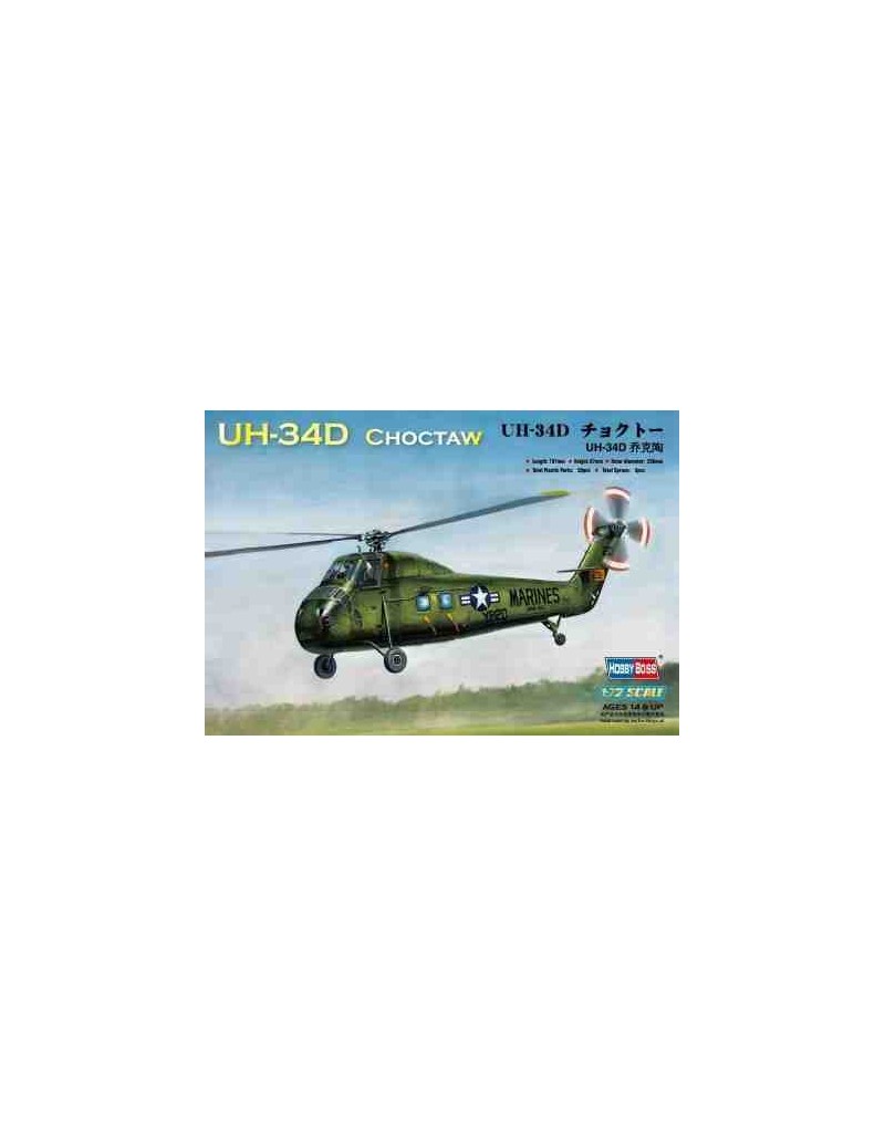Helicóptero Estático de Plástico, UH-34D CHOCTAW Escala 1/72