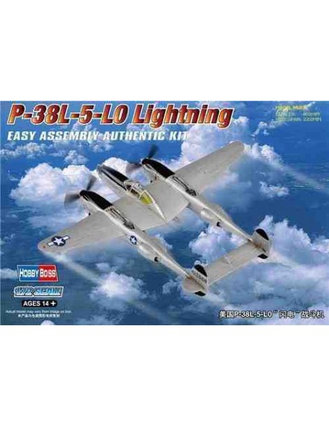 Avión Estático de Plástico, P-38L-5-LO LIGHTNING Escala 1/72