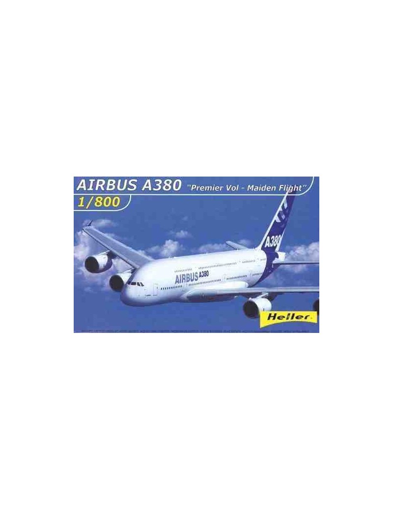 Avión Estático de Plástico, AIRBUS A380 , Escala , Escala 1/800  fabricante Heller. Modelismo Aviones Estáticos. Bilti Hobby.
