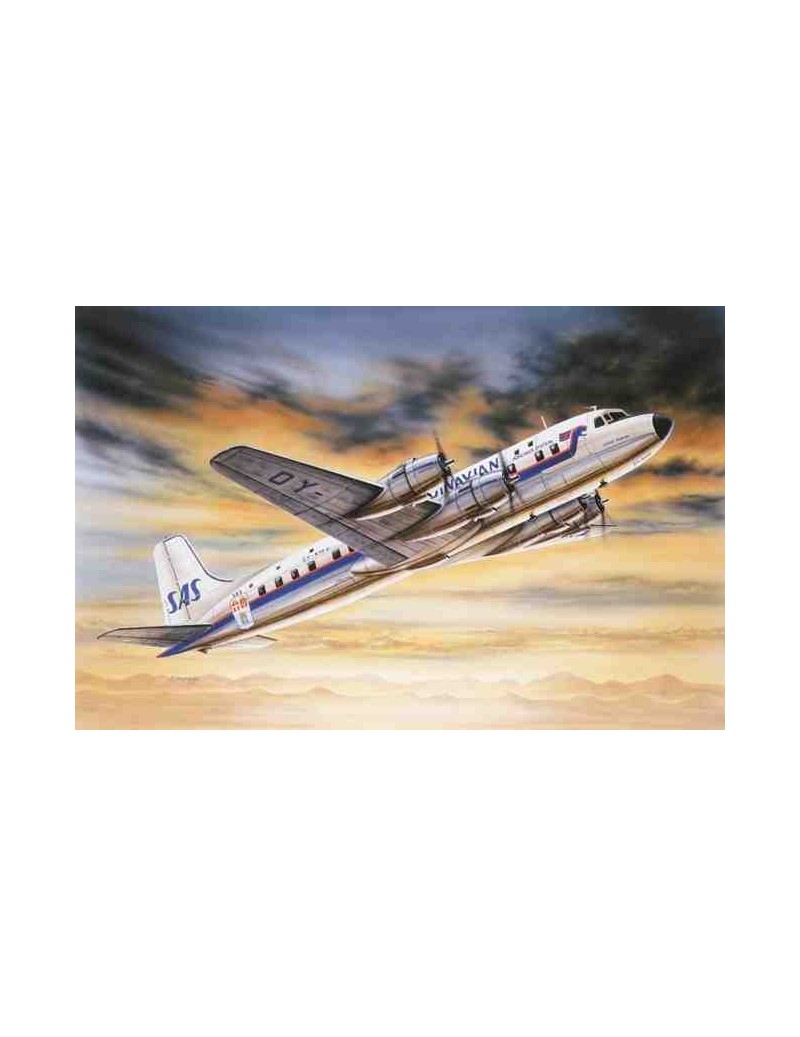Avión Estático de Plástico, DOUGLAS DC-6B SUPER-CLOUDMASTER , Escala 1/72  fabricante Heller