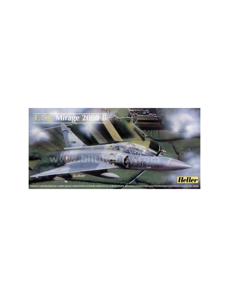 Avión Estático de Plástico, MIRAGE 2000B , Escala 1/72  fabricante Heller. Modelismo Aviones. Maqueta Avion.