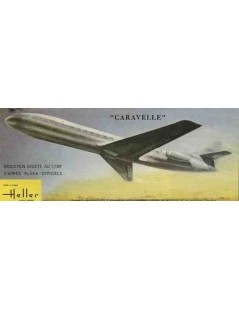 Avión Estático de Plástico, CARAVELLE , Escala 1/100 EDICION LIMITADA y NUMERADA. Maqueta avion. Bilti Hobby.