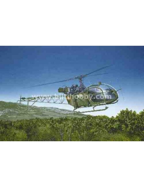Helicóptero Estático de Plástico, SE 313 ALOUETTE II , Escala 1/48, fabricante Heller. Modelismo Aviones. Bilti Hobby.
