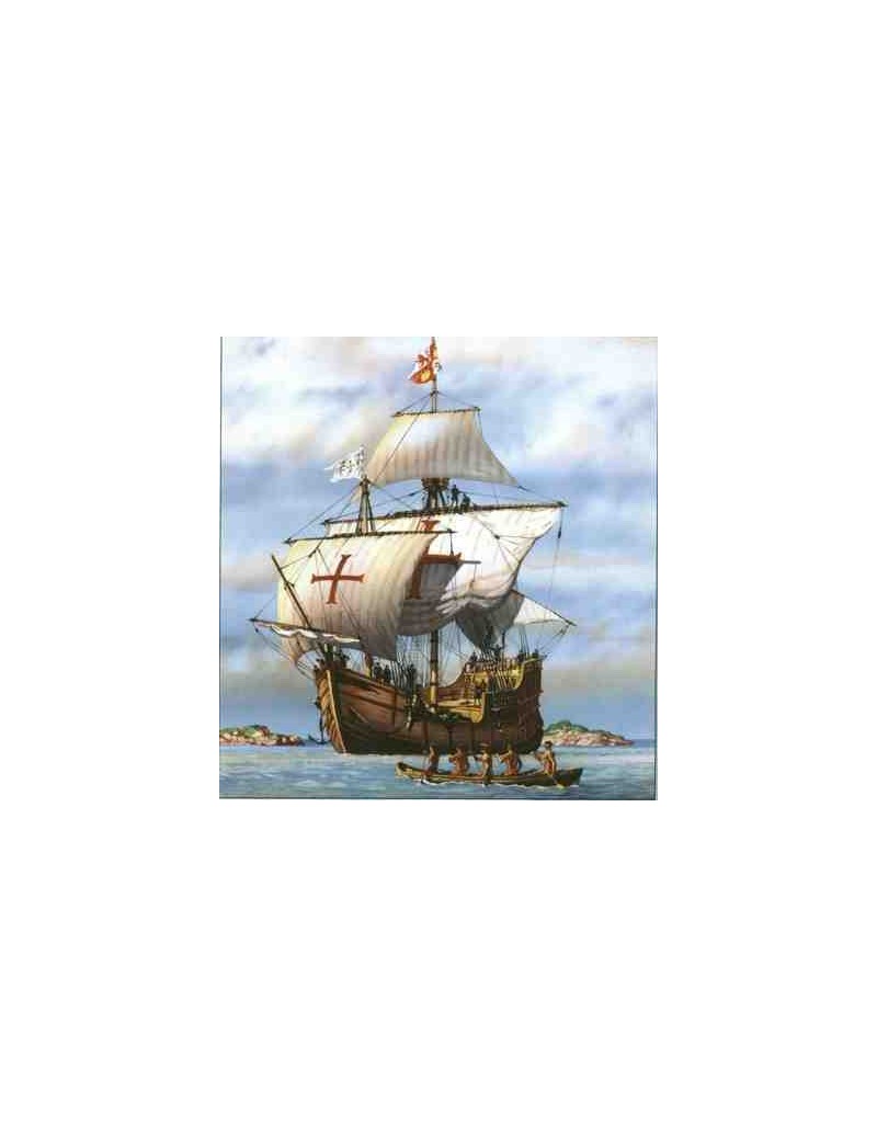 Barco Estático de Época de Plástico, SANTA MARIA 1492, fabricante Heller