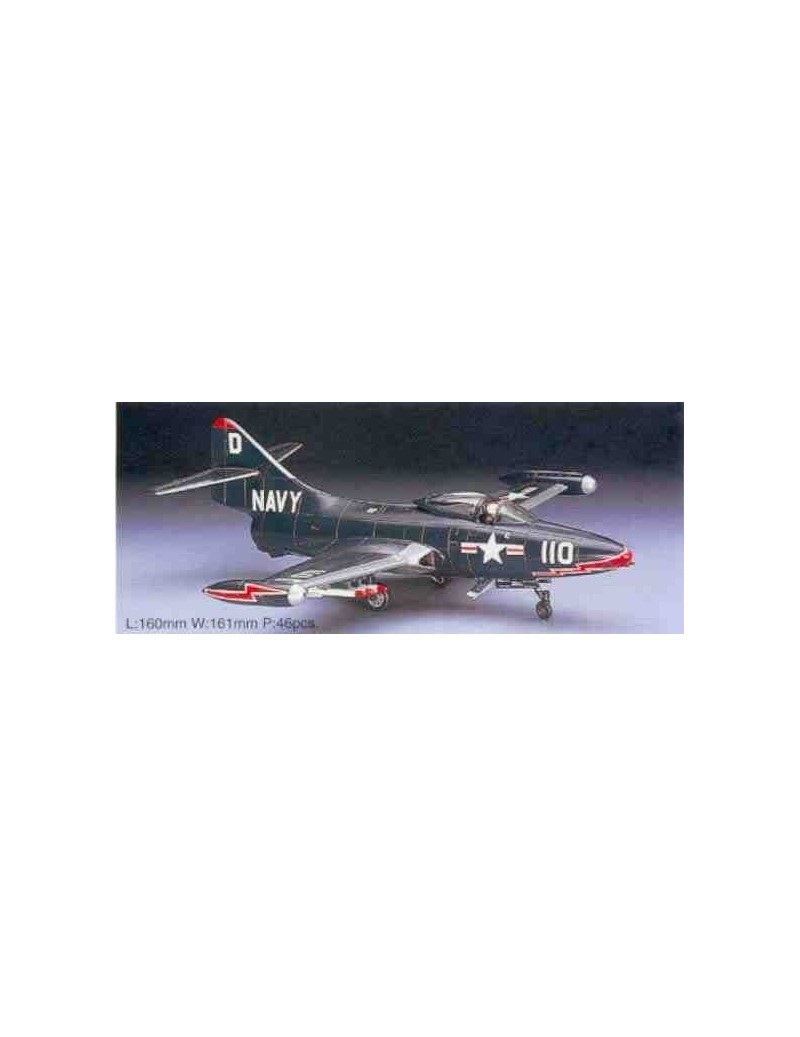 Avión Estático de Plástico, F9F-2 PANTHER , Escala 1/72  fabricante Hasegawa. Modelismo Aviones. Bilti Hobby.