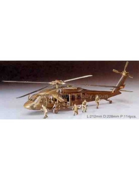 Helicóptero Estático de Plástico, UH-60A BLACK HAWK , Escala 1/72  fabricante Hasegawa