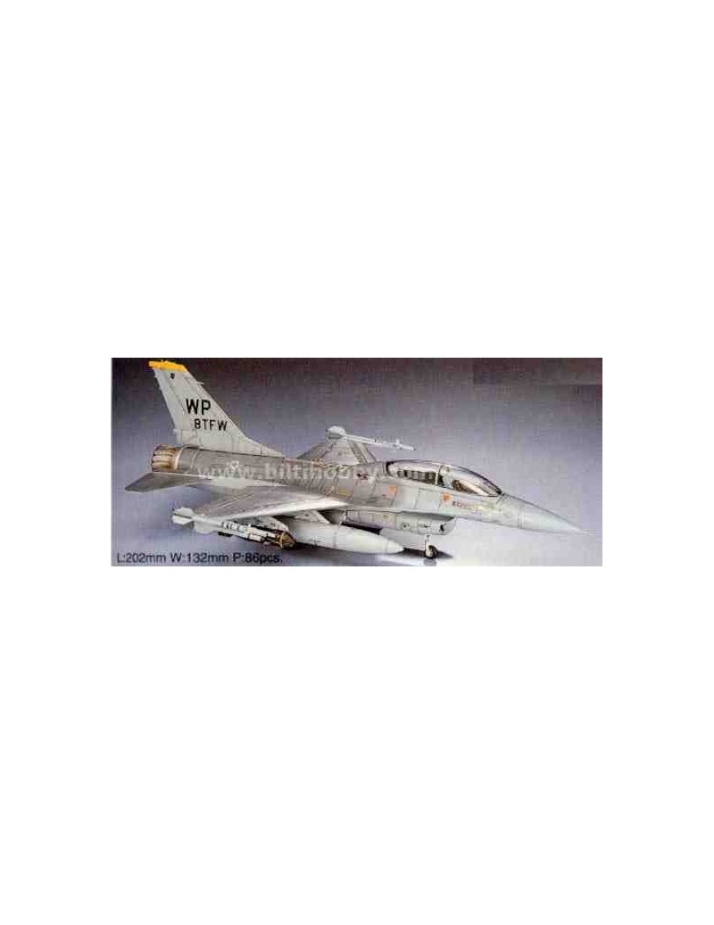 Avión Estático de Plástico, F-16B PLUS FIGHTING Falcón , Escala 1/72  fabricante Hasegawa. Modelismo Aviones. Bilti Hobby.