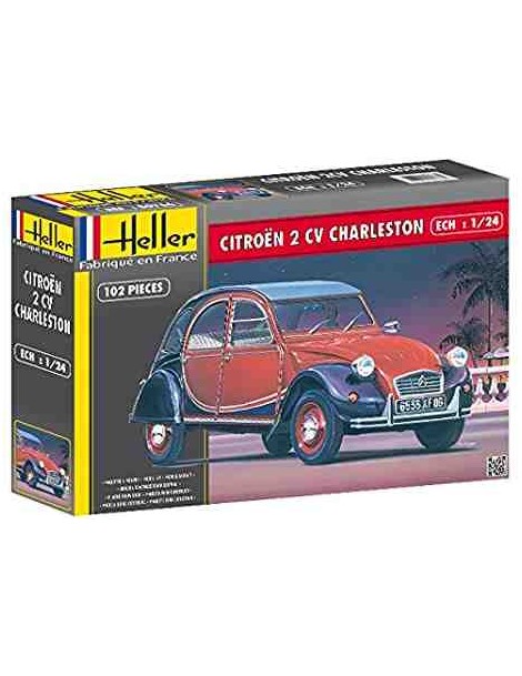 Coche Estático Citroën 2CV CHARLESTON , Escala 1/24  fabricante Heller