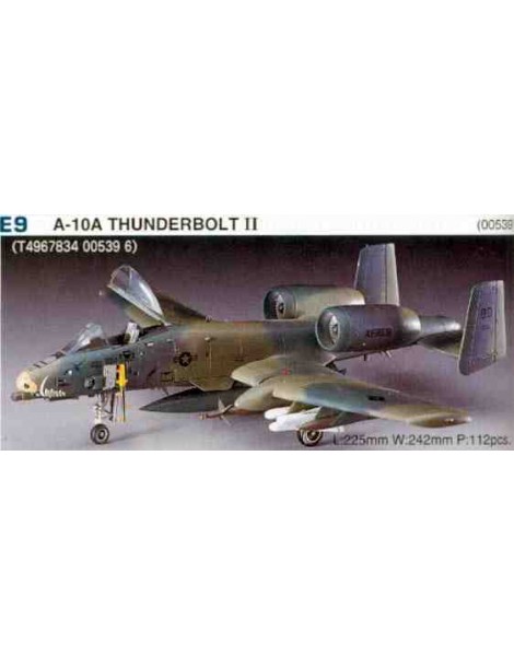 Avión Estático de Plástico, A-10A THUNdeRBOLT II , Escala 1/72  fabricante Hasegawa. Modelismo Aviones Estáticos. Bilti Hobby.