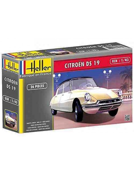 Coche Estático Citroën DS 19 , Escala 1/43  fabricante Heller. Modelismo Coches Estáticos. Bilti Hobby.