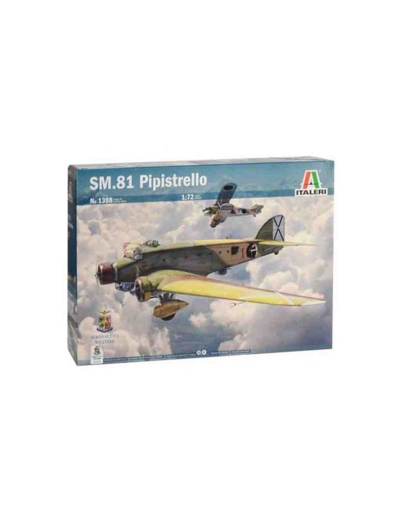 Avión Estático de Plástico, SM.81 PIPISTRELLO  , Escala 1/72  fabricante Italeri