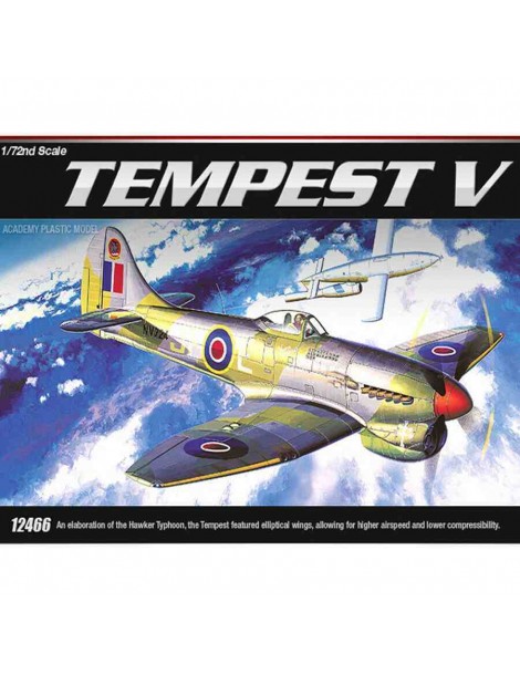 Avión Estático de Plástico, Tempest V , Escala 1/72  fabricante Academy