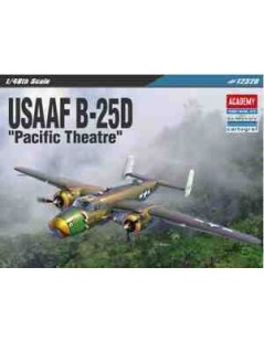 Avión Estático de Plástico, B-25D , Escala 1/48 fabricante Academy. Modelismo Aviones Estáticos. Bilti Hobby.