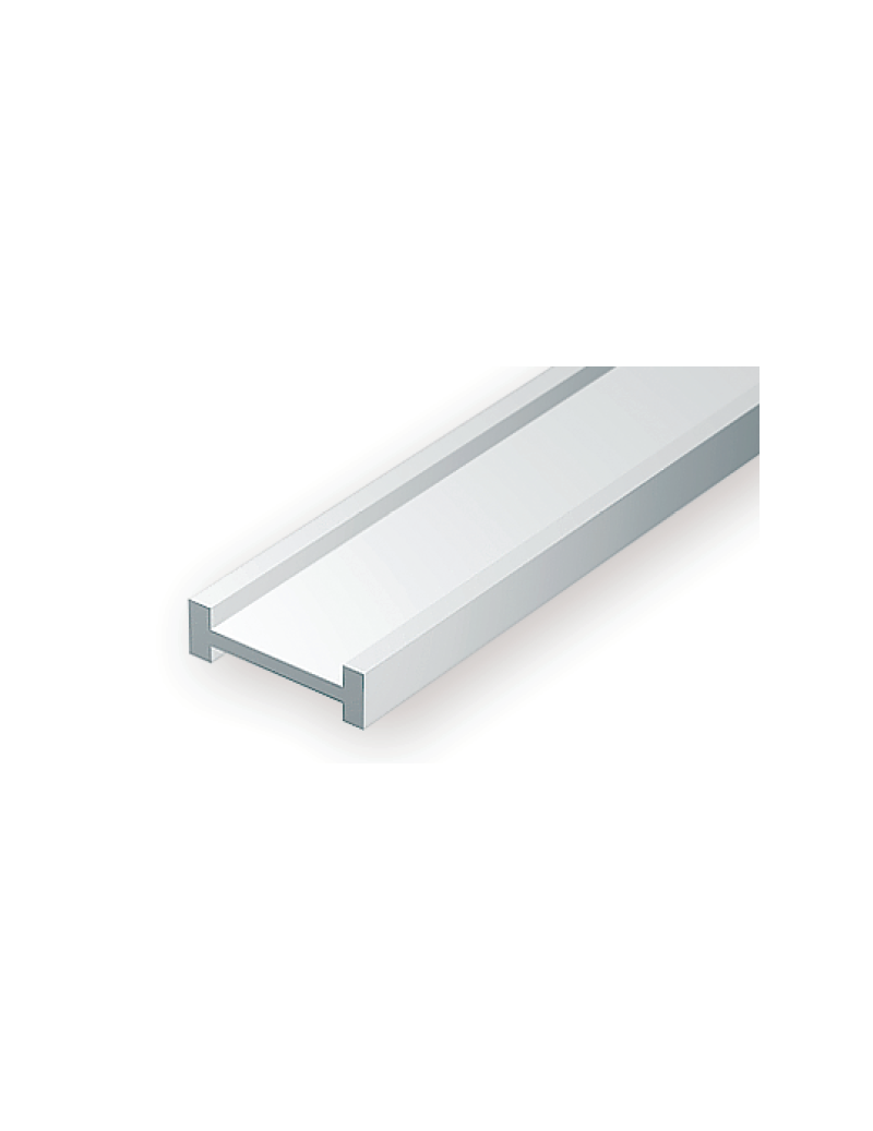 PERFIL I Plastico 2,5 x 1,5 mm 35cm 1ud.