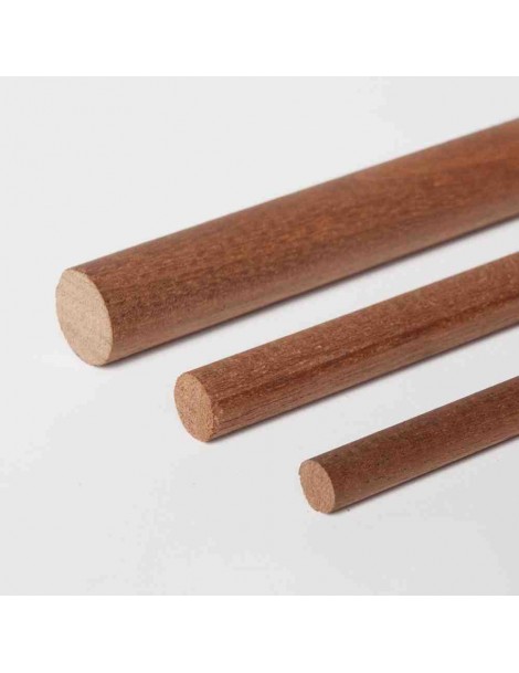 Varilla madera Sapelly   Diametro 12 mm 1unid