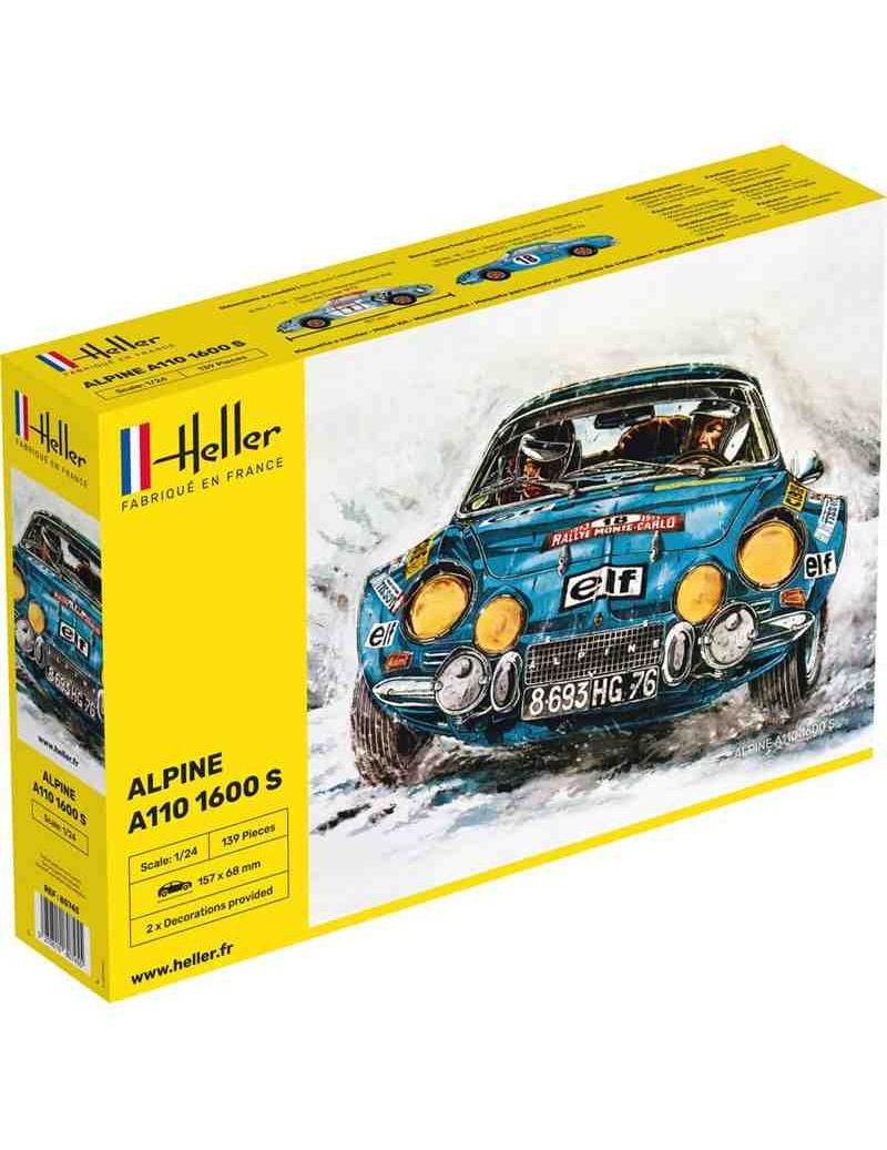 Coche Estático RENAULT ALPINE A110 1600S , Escala 1/24  fabricante Heller