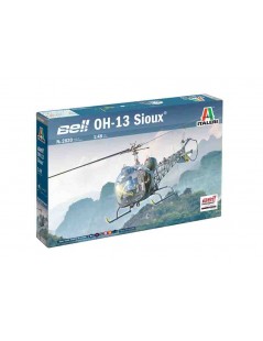 Avión Estático de Plástico, BELL OH-13 SIOUX , Escala 1/48  fabricante Italeri