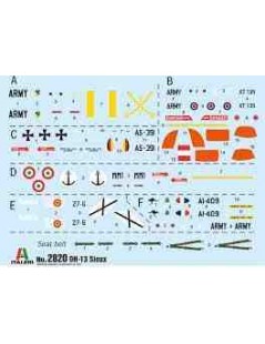 Avión Estático de Plástico, BELL OH-13 SIOUX , Escala 1/48  fabricante Italeri