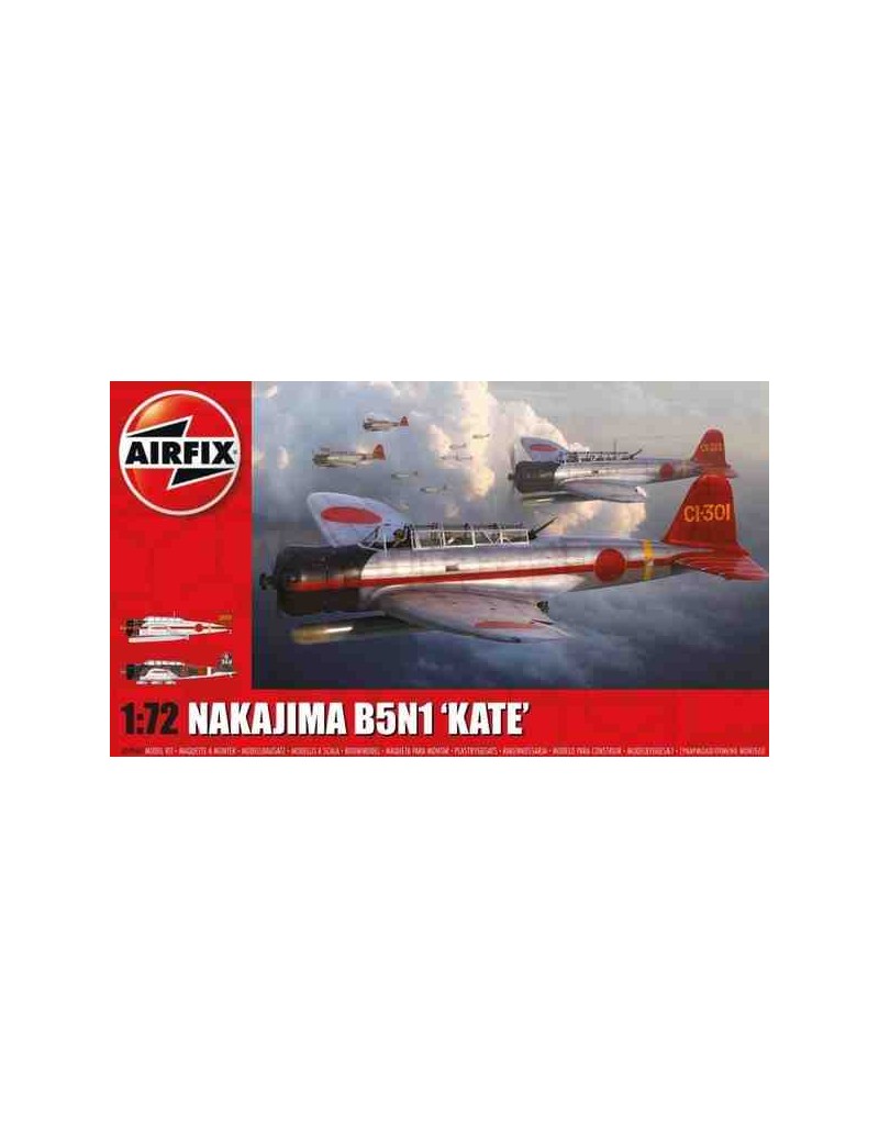 Avión Estático de Plástico, NAKAJIMA B5N1 "KATE", escala 1/72  fabricante Airfix