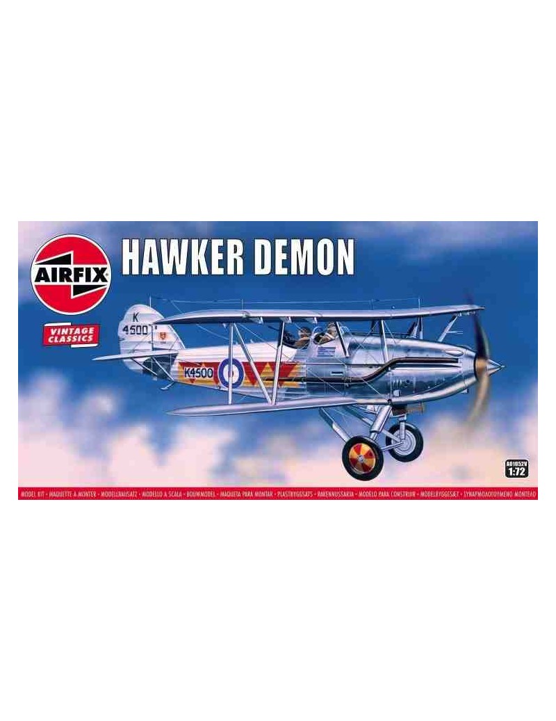 Avión Estático de Plástico, HAWKER DEMON, escala 1/72  fabricante Airfix